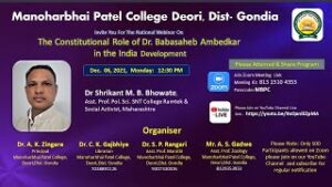 The Constitutional Role of Dr. Babasaheb Ambedkar in the Development of India- Dr. Shrikant Bhowate